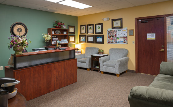 Our front office and reception area