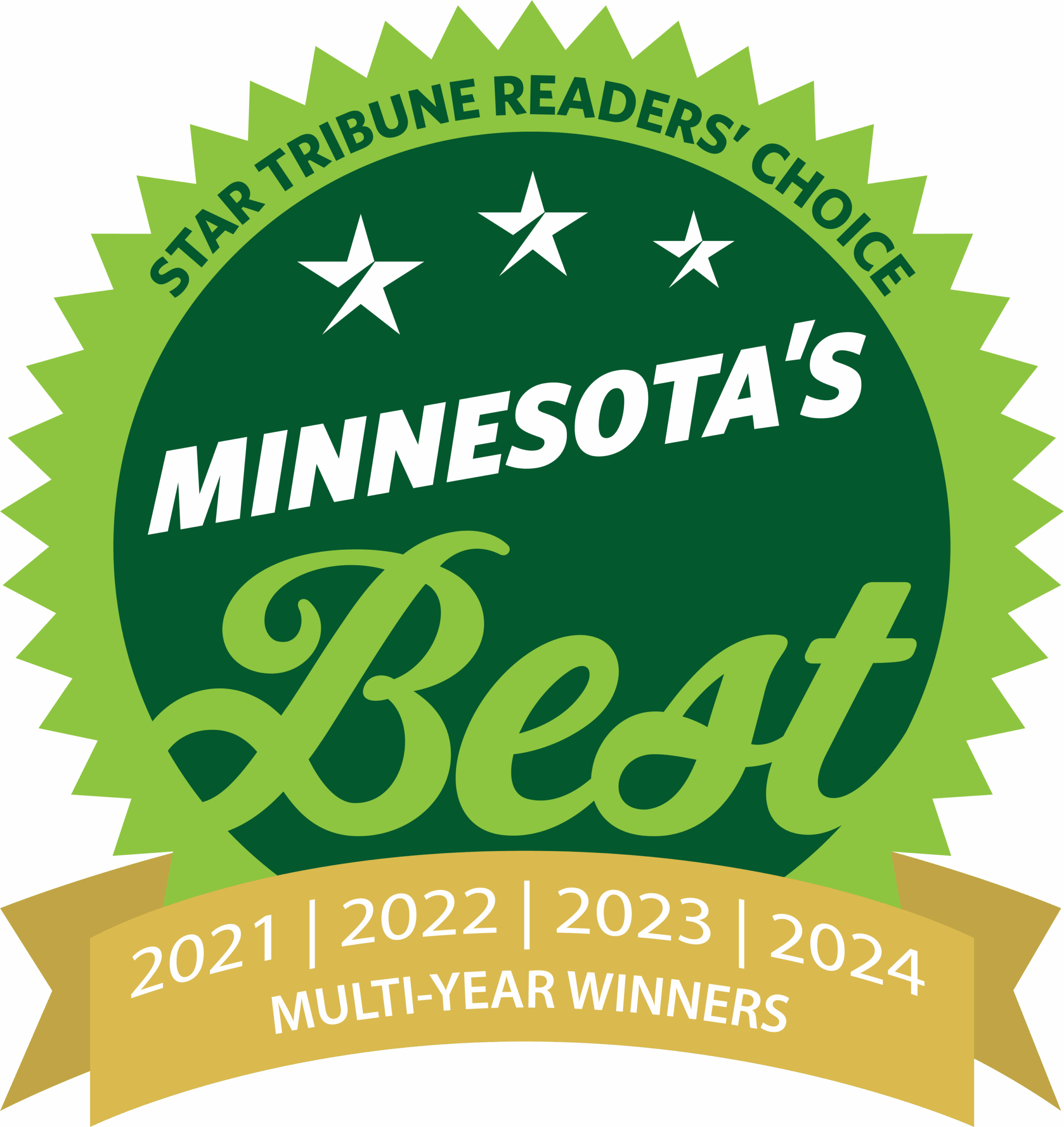 Minnesota's Best Multipli Year Gold Award Winner